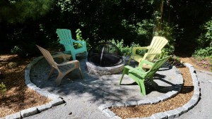 The completed fire pit.